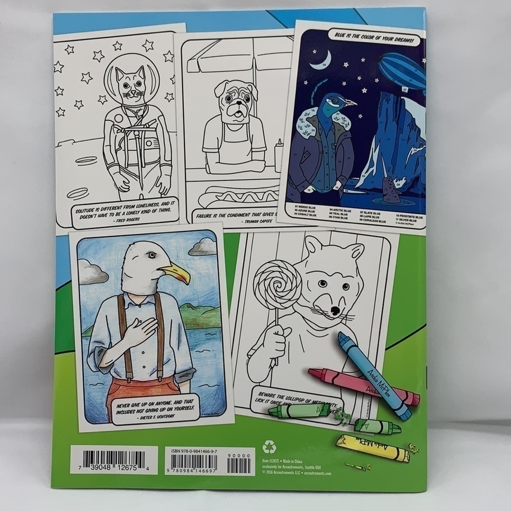 WEIRD Wonderful Self Esteem Coloring Book Inspirational Self Care - Picture 2 of 5